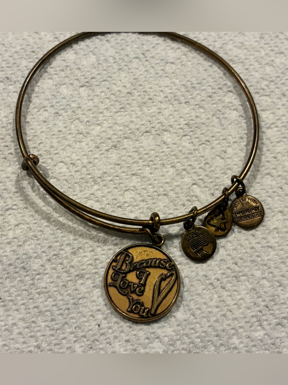 Alex and Ani Gold Charm Expandable Bangle Bracelet